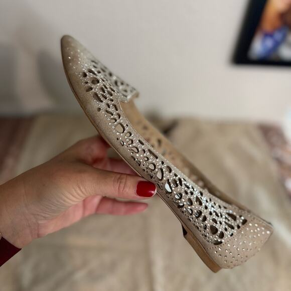 KARL LAGERFELD 😎 Paris: “The Nina” - Diamond Studded Slip-On Flats (Size 7) - Picture 6 of 15